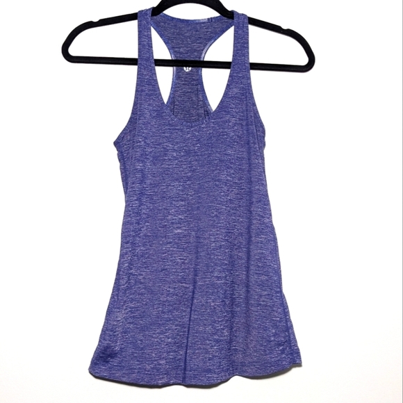 Lululemon Cool Racerback Tank Top Reversible Blue Purple Heathered Size 4 - Picture 6 of 9